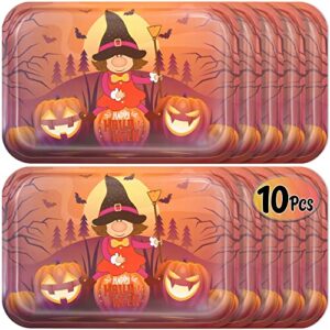halloween serving trays | 10 pcs plastic spooky gnome snack trays | snack trays halloween party | halloween decorations chip trays | halloween gnomes plastic trays | reusable halloween trays |anapoliz
