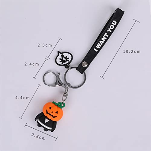 AirPods pro Case Cover, Cute Ghost Pumpkin Lantern Case with Lanyard Keychain Designed for Airpods pro, Soft Silicone Anime Funny 3D Cartoon AirPods pro Case for Women Men Kids Teens (Black Ghost)