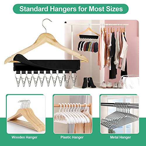 Hat Rack for Baseball Caps Hat Organizer Display Holder, Loscarol 2 Pack Hat Hanger for Closet Storage with Clips, for Hang Ball Cap Winter Beanie & Accessories Holds Up to 20 Caps