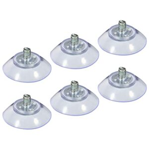 meccanixity suction cup with screws 30mm dia. m5 thread wall hanger for glass window door home kitchen bathroom, clear pvc, pack of 10