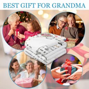 Fastpeace Grandma Gifts, Blankets for Grandma, Gifts for Grandma Mom Form Granddaughter Grandkids Grandson Grandchildren, Grandma Gifts for Birthday Christmas New Year Blanket Throw