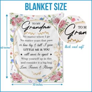 Fastpeace Grandma Gifts, Blankets for Grandma, Gifts for Grandma Mom Form Granddaughter Grandkids Grandson Grandchildren, Grandma Gifts for Birthday Christmas New Year Blanket Throw