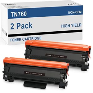 tn760 toner cartridge lemerouexpect compatible replacement for brother tn-760/tn-730 tn760 black toner for brother printer mfc-l2710dw l2750dw hl-l2350dw l2370dw dcp-l2550dw printer,2-pack