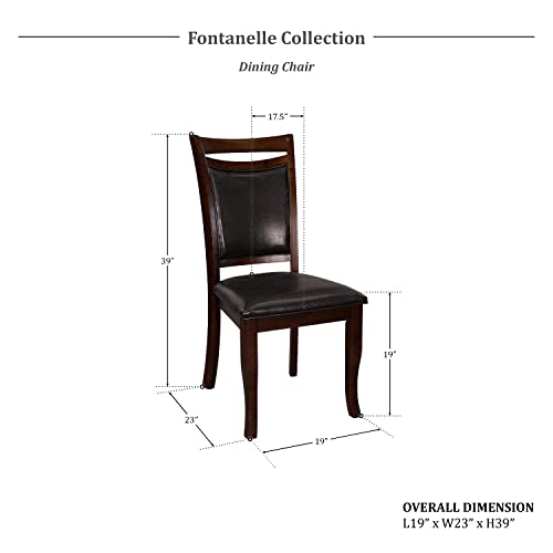 Lexicon Fontanelle Dining Chair (Set of 2), Dark Cherry