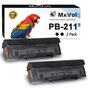 mxvol compatible pb-211 toner cartridge replacement for pantum pb-211 pb211 ev toner for pantum p2502w m6552nw p2500w m6602nw m6550nw m6600nw p2207 series printer (black, 2-pack)