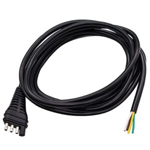 Ruibapa 4-Way Trailer Wiring Harness 5Ft(1.5m) 4-Pin Flat Trailer Wire Extension Connector P-O-066-1.5