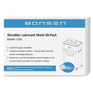 bonsen paper shredder sharpening & lubricant sheets-pack of 50