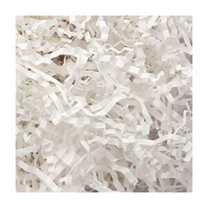 packhome 0.5 lb crinkle cut paper shred filler, white shredded paper for gift baskets, crinkle paper for gift wrapping