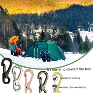 ZGQHZR 30Pcs Mini Alloy Carabiner Clip Tiny Spring Snap Hook Carabiners Zinc Alloy Mini Paracord Hook Keychain Claps EDC for The Keychain,Backpack,Decoration Hanging,Dog Leashes
