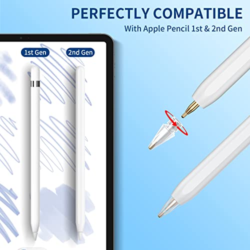 Replacement Tips Compatible with Apple Pencil, Upgraded High Sensitivity Apple Pencil Nibs Compatible with Apple Pencil 1st & 2nd Generation, Precision Control Replacement Pen Tips (3 Pack)