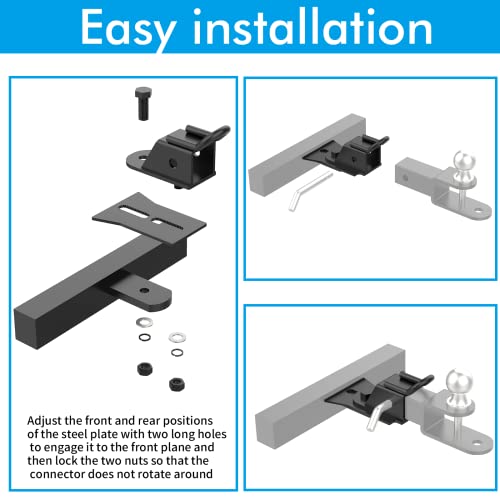 Trailer Hitch Receiver,Bolt-On 2-Inch ATV UTV Trailer Hitch Receiver Adapter