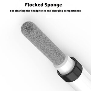 GOALSEN ECP4in1 for Airpod Cleaner Kit Equipped with a Flocked Sponge a Metal Pen Tip 2 High-Density Brush Easy Clean Hard-to-Touch Place Earbud Cleaning Kit Tool for Airpods Pro 1 2 3 -Black