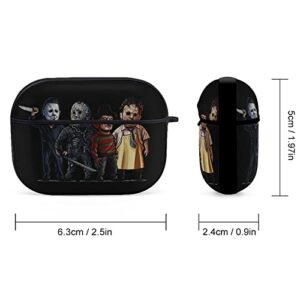 ZHANGXM Compatible with Airpods Pro Case Halloween Michael Myers Soft Flexible Skin Case Cover for Girls and Boys with Keychain
