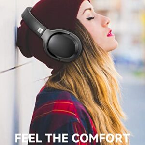 TZS Active Noise Cancelling Headphones, Wireless Over Ear Bluetooth Headphones - 50H Playtime Hi-Fi Stereo Dynamic Deep Bass, Soft Earmuffs Headset with HD Mic for Computer, Travel, Home, Office