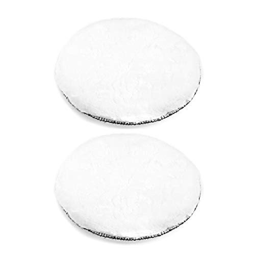 uxcell 7" Wool Polishing Pad Hook and Loop Buffing Wheel for Orbital Polisher Buffer 2 Pcs