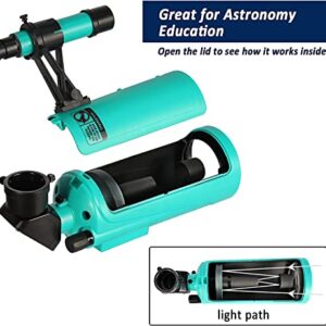 Maksutov-Cassegrain Telescope for Adults Kids Astronomy Beginners, Sarblue Mak60 Catadioptric Compound Telescope 750x60mm, Compact Portable Travel Telescope, with Carry Bag Finderscope