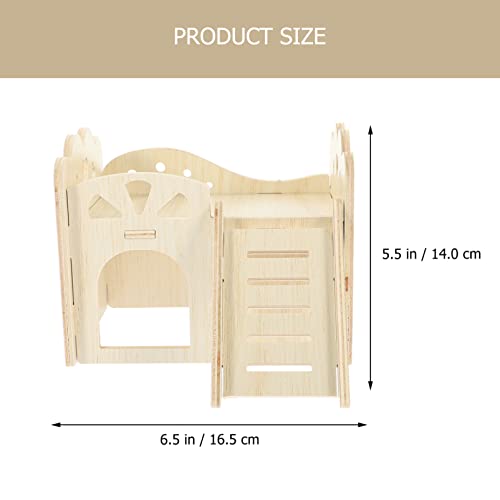 PATKAW 2 Pieces Small Animal House Wooden Hamster Nest Wooden Hamster Cage Small Animal Hideout Mouse Habitat Sleeping