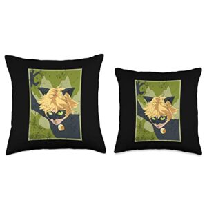 Miraculous Ladybug Vintage Collection with Cat Noir Throw Pillow, 18x18, Multicolor