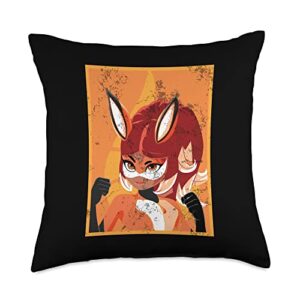 miraculous ladybug vintage collection with rena rouge throw pillow, 18x18, multicolor