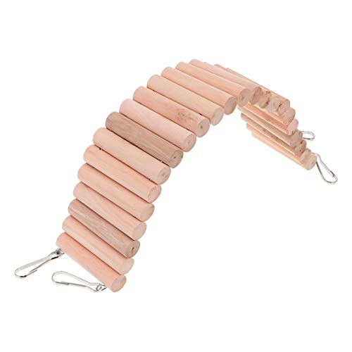 YARNOW Rabbit Toys Rabbit Toys Parrot Toys 2 Pieces Wooden Ladder Bridge Wooden Crawler Shelter Reptiles Hiding Cave Ladder Hamster Wooden Bridge Teething Toy Teething Toys Teething Toys