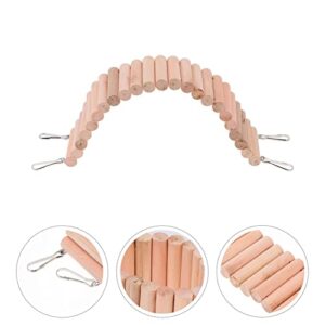 YARNOW Rabbit Toys Rabbit Toys Parrot Toys 2 Pieces Wooden Ladder Bridge Wooden Crawler Shelter Reptiles Hiding Cave Ladder Hamster Wooden Bridge Teething Toy Teething Toys Teething Toys