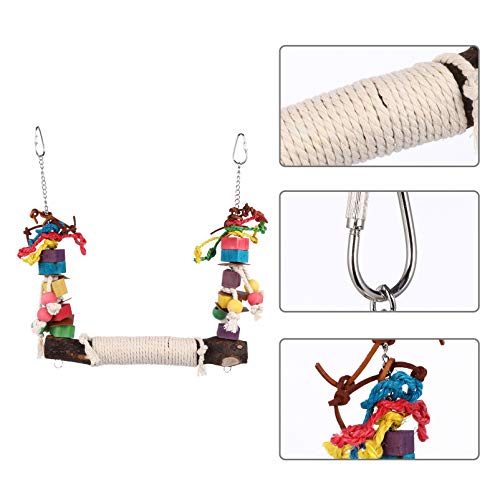 PATKAW Teething Toys Teething Toys Teething Toys 2 Pcs Bird Parrot Toys Parrot Stand Toy Hanging Bird Toys Parrot Swing Toy Chewing Toys Hanging Parakeet Toys Parakeet Toys Parakeet Toys