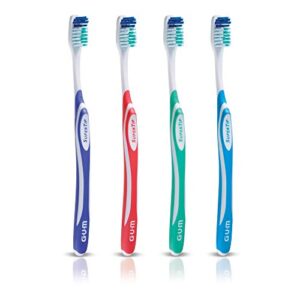 GUM 461 Super Tip Toothbrush, Compact Head, Soft Bristles, Bulk Samples, 12 Count