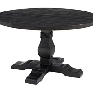 Martin Svensson Home Napa Solid Wood Black Round Dining Table