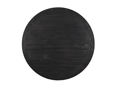 Martin Svensson Home Napa Solid Wood Black Round Dining Table