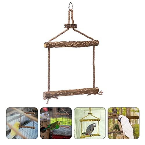 Bird Wood Swing Teething Toys Teething Toys Hammock Swing 2 Pcs Pet Parrot Perch Bird Wood Swing Bird Perch Wood Wood Swing Toy Teething Toys Hammock Swing Hammock Swing