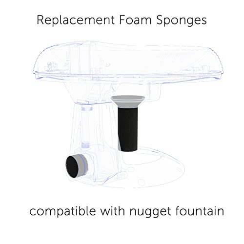 Nugget Premium Fountain Replacement Foam/Sponge Mufflers - 2 Sets (Compatible with Nugget Premium Only)