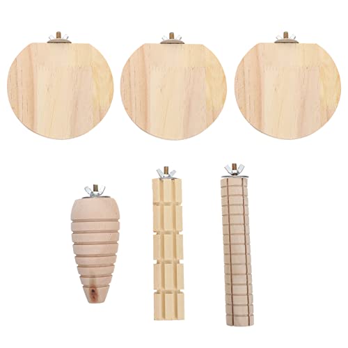 PATKAW Rabbit Toys Rabbit Toys 2pcs Hamster Cage Platform Small Animal Platform for Cage Hamster Wooden Pedals Wood Bird Perch Pedals Set: Small Bird Cage Accessories Bunny Toys