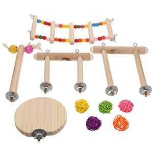 PATKAW Pet Supplies Pet Supplies Rabbit Toys 2 Pack Parrot Play Stand Birds Stand Pole Parrot Perch Stands Parrot Wood Perch Perch Cockatiel Playground Teething Toys Rabbit Toys Rabbit Toys