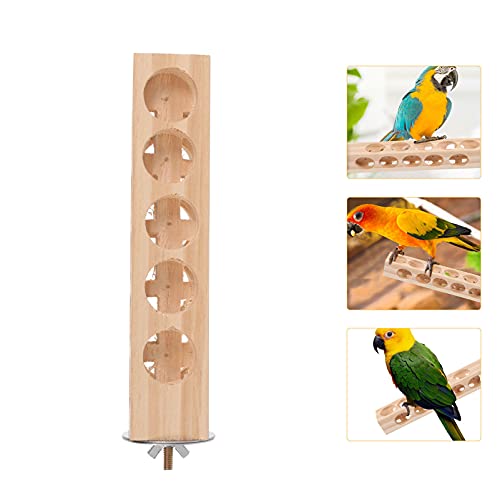 PATKAW Hamster Toys Hamster Toys Hamster Toys of 2 Parrot Hamster Stick Parrot Stick Toy Wooden Bird Perch Bird Climbing Stand Toy Parrot Cage Swing Set Accessories Hamster Accessories Wooden Toys