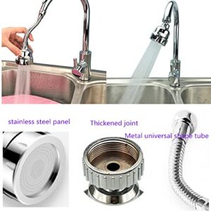 Swivel Faucet Aerators 360 Degree Kitchen Sink Aerators,Kitchen Faucet Sprayer Head Attachment,3 Mode Adjustable Kitchen Sink Tap Head Water Saving Extend Nozzle(2pcs)