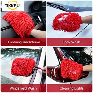 TIKKRUI Car Detailing Brush Set 18pcs Car Interior Detailing Kit Car Wash Cleaning Tool Kit. All Purpose Cleaning, Including: Interior and Exterior, Dashboard, Wheel, Rims, Tires.