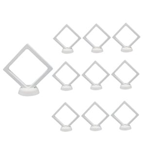 wdbby 10 pcs transparent jewelry pendant suspension display stand acrylic pet film nail sticker packaging box shoot props (color : b, size : 90 x 90 x 20mm)