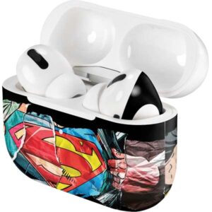 Skinit Decal Audio Skin Compatible with Apple AirPods Pro - Officially Licensed Warner Bros Superman S Shield Design