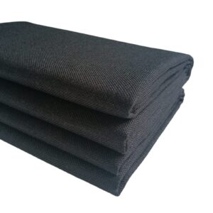 tinakim faux bamboo linen upholstery fabric, for chairs couch settee cover material (black, 3 yards (57x 108 inch))