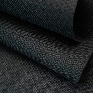 TinaKim Faux Bamboo Linen Upholstery Fabric, for Chairs Couch Settee Cover Material (Black, 3 Yards (57x 108 inch))