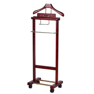 folreorp suit valet stand freestanding with wheels with top tray wardrobe valet contour hanger trouser shoe rack tie & belt stand organizer easy to assemble for both living room and bed room…
