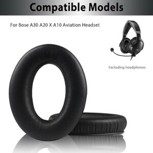 Adhiper A20 Aviation Replacement Ear Pads Ear Cushion Compatible with Bose A30/A20/A10 Aviation Headset, Earpads with Soft Memory Foam, Protein Leather