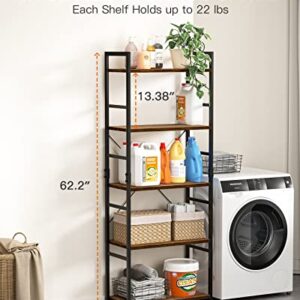 Pipishell Coat Rack and 5 Tier Bookshelf