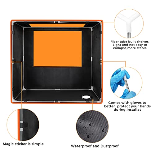 Twotrees Laser Engraver Enclosure, Fireproof and Dustproof Protective Cover for Most Laser Engraving Machine, Insulates Against Smoke and Odor, Noise Reduction, with Smoke Filter,740x740x400mm