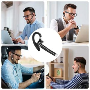 Daakro Bluetooth Headset with 500mAh Charging Case, Wireless Bluetooth Earpiece V5.1, Built-in Dual Mic Noise Cancelling 48H Playtime for Driving Business Office Compatible with Android/iOS/Laptop