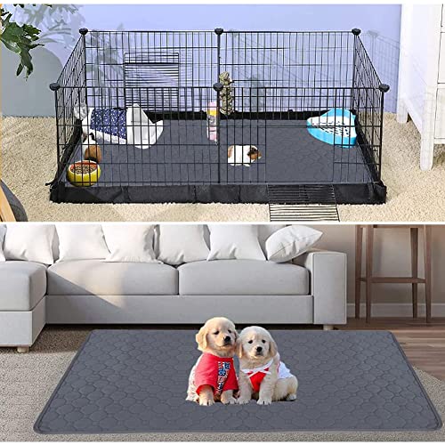 CNTOPKITER Guinea Pig Fleece Cage Liners, Guinea Pig Pee Pads Washable and Reusable 2 Pack, Guinea Pig Fleece Cage Liners (23.6'' x 17.7'')