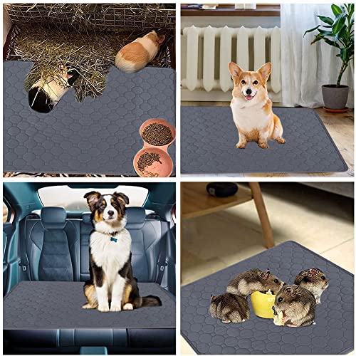 CNTOPKITER Guinea Pig Fleece Cage Liners, Guinea Pig Pee Pads Washable and Reusable 2 Pack, Guinea Pig Fleece Cage Liners (23.6'' x 17.7'')