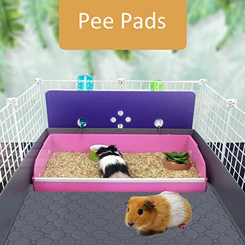 CNTOPKITER Guinea Pig Fleece Cage Liners, Guinea Pig Pee Pads Washable and Reusable 2 Pack, Guinea Pig Fleece Cage Liners (23.6'' x 17.7'')