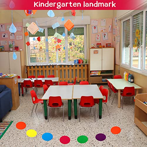 240 Pcs Classroom Floor Dots Multicolor Classroom Spots Stickers for Line up Self Adhesive Vinyl Stickers Floor Markers for Preschool Kindergarten Elementary Teachers (Mixed Color,5 Inch)