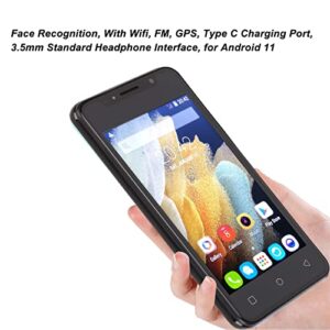 6.1Inch Unlocked Smartphone, 2 GB RAM 8GB ROM, Support WiFi/BT/FM/Facial Recognition Function, Dual Cards Dual Standby 4G 5G Cell Phone for Android 11 Black